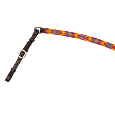 Collier de chasse Western Pool's avec perles multicolores Marron foncé