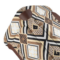 Western zadeldek Dakota met voering van ecologische wol Grijs / bruin / goud