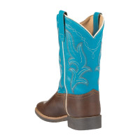 Bottes western Pool's Ranch pour enfants Marron foncé / turquoise