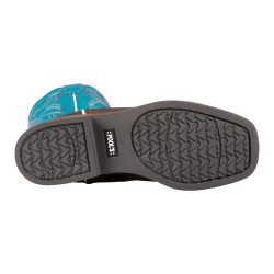 Bottes western Pool's Ranch pour enfants Marron foncé / turquoise