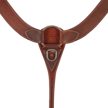 Collier de chasse Pool's western en cuir Huilé Marron