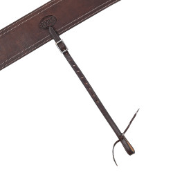 Selle western Wade Arizona Pool's avec sangle arrière et protection de couteau Marron foncé / naturel