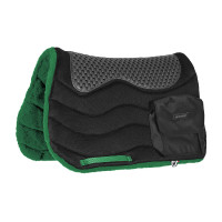 Tapis de selle de randonnée Burioni avec poches TT/polaire HD + coussinet Piuma Vert