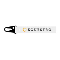Ruban avec logo Equestro pour porte-manteaux Blanc