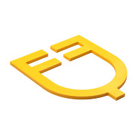 Logo Equestro adhésif mural Jaune