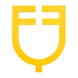 Logo Equestro adhésif mural Jaune