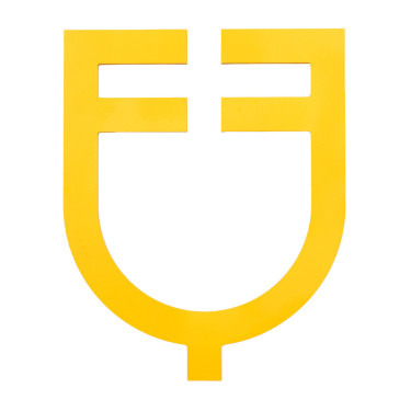 Logo Equestro adhésif mural Jaune