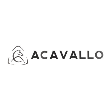 Logo adhésif mural Acavallo découpé Noir