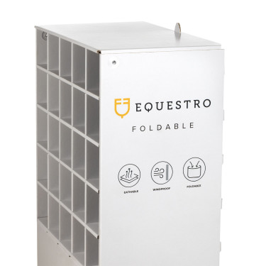 Présentoir Equestro pour collection pliable en carton Blanc