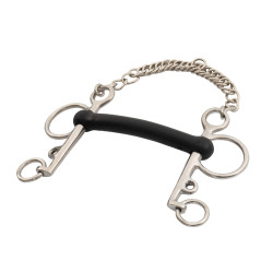Mors Pelham Umbria Equitazione inox plein branches courtes caoutchouc rigide Mors Pelham Umbria Equitazione inox plein branches courtes caoutchouc rigide