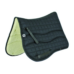 Tapis de selle Burioni rectangulaire LAINE/COTON Noir
