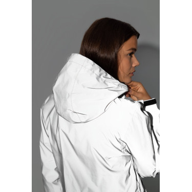 Imperméable Horze réfléchissant femme Impression réflechissante Gris