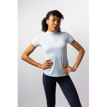 Horze Joie trainings-T-shirt met korte mouwen voor kinderen Grijs dageraad blauw