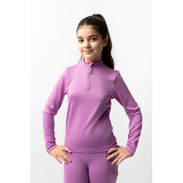 T-shirt d'entraînement Horze Mea enfant Pensée pâle Violet