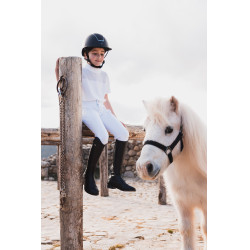 Pantalon d'équitation Horze Mira enfant fond intégral Blanc brillant