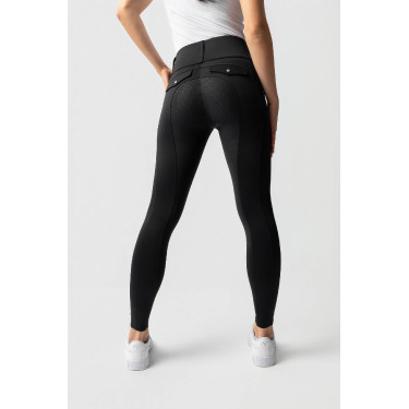 Hybride legging Horze Anya dames fullgrip Zwart Hybride legging Horze Anya dames fullgrip Zwart