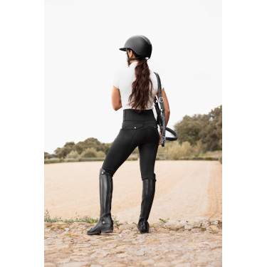 Legging Hybrid Horze Anya femme fullgrip Noir