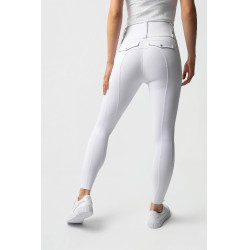 Legging Hybrid Horze Anya femme fullgrip Blanc brillant
