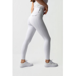 Legging Hybrid Horze Anya femme fullgrip Blanc brillant