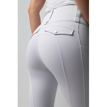 Legging Hybrid Horze Anya femme fullgrip Blanc brillant