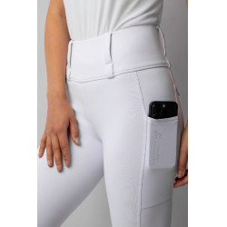 Hybride legging Horze Anya dames fullgrip Glanzend wit