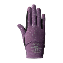 Horze Fay JR Handschoenen Zwarte pruim Violet