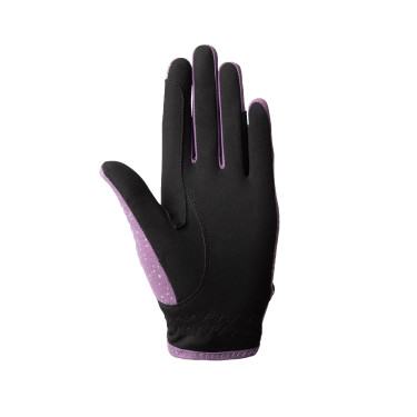 Horze Fay JR Handschoenen Zwarte pruim Violet