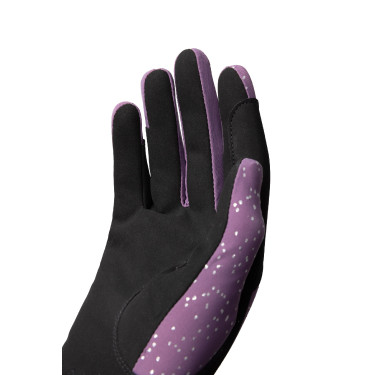 Horze Fay JR Handschoenen Zwarte pruim Violet