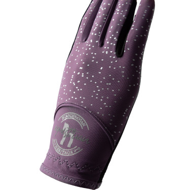 Horze Fay JR Handschoenen Zwarte pruim Violet