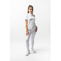 Wedstrijdpolo Horze Kaya kind strass Glanzend wit