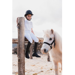 Polo de concours Horze Kaya enfant strass Blanc brillant
