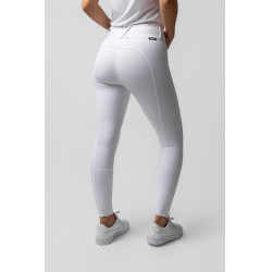 Pantalon Horze Grand Prix III Show fond intégral femme Blanc brillant