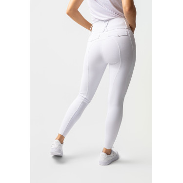 Pantalon d'équitation Horze Leonie fond intégral femme Blanc brillant Pantalon d'équitation Horze Leonie fond intégral femme Blanc brillant