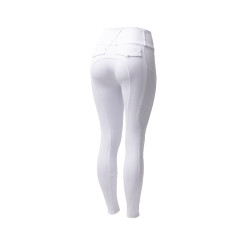 Pantalon d'équitation Horze Leonie fond intégral femme Blanc brillant Pantalon d'équitation Horze Leonie fond intégral femme Blanc brillant