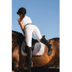 Pantalon d'équitation Horze Leonie fond intégral femme Blanc brillant Pantalon d'équitation Horze Leonie fond intégral femme Blanc brillant