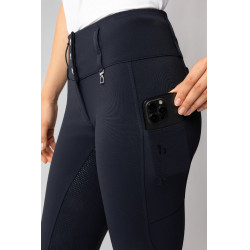Pantalon d'équitation Horze Leonie fond intégral femme Marine foncé Bleu Pantalon d'équitation Horze Leonie fond intégral femme Marine foncé Bleu