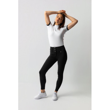 Pantalon d'équitation Horze Leonie fond intégral femme Noir Pantalon d'équitation Horze Leonie fond intégral femme Noir