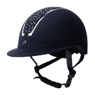 Paardrijcap Solara II Horze Marine / wit Blauw