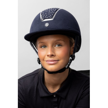 Casque d'équitation Solara II Horze Marine / blanc Bleu