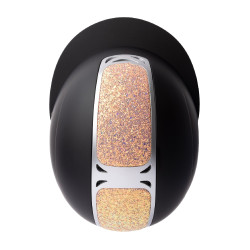 Casque d'équitation ornement en cristal Horze Arix II Noir / pêche Casque d'équitation ornement en cristal Horze Arix II Noir / pêche