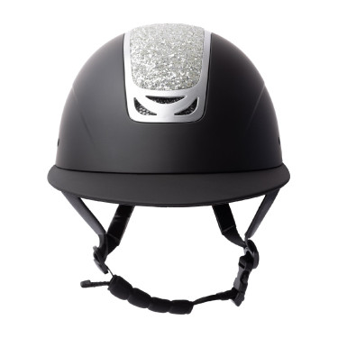 Casque d'équitation ornement en cristal Horze Arix II Noir / argent
