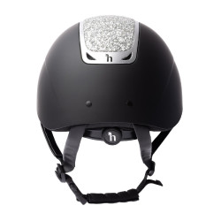 Casque d'équitation ornement en cristal Horze Arix II Noir / argent