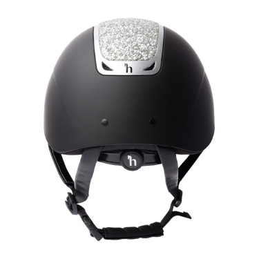 Casque d'équitation ornement en cristal Horze Arix II Noir / argent