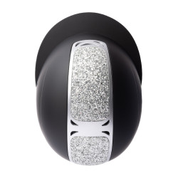 Casque d'équitation ornement en cristal Horze Arix II Noir / argent