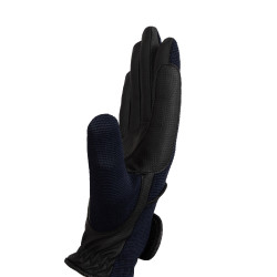 Dames rijhandschoenen Horze Mayla Winter Donker marineblauw