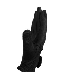 Gants d'équitation femme Horze Mayla Winter Noir