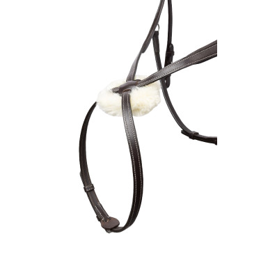 Bride Monterrey muserolle mexicaine Horze Cognac Marron