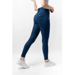Pantalon d'équitation femme B Vertigo thermique grip intégral Enya Marine titan Bleu marine