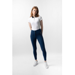 Pantalon d'équitation femme B Vertigo thermique grip intégral Enya Marine titan Bleu marine