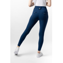 Pantalon d'équitation femme B Vertigo thermique grip intégral Enya Marine titan Bleu marine